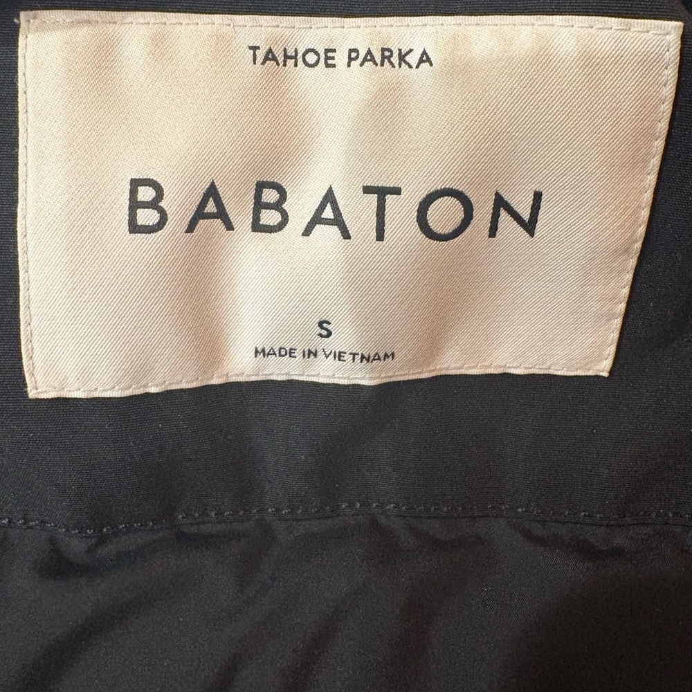 Aritzia Babaton Black Tahoe Belted Parka Size Small - Picture 4 of 7